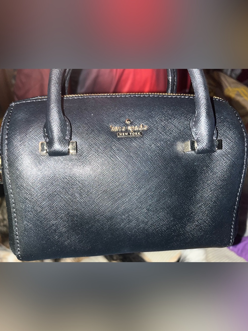 kate spade Black Leather Crossbody Bag With Removable Strap